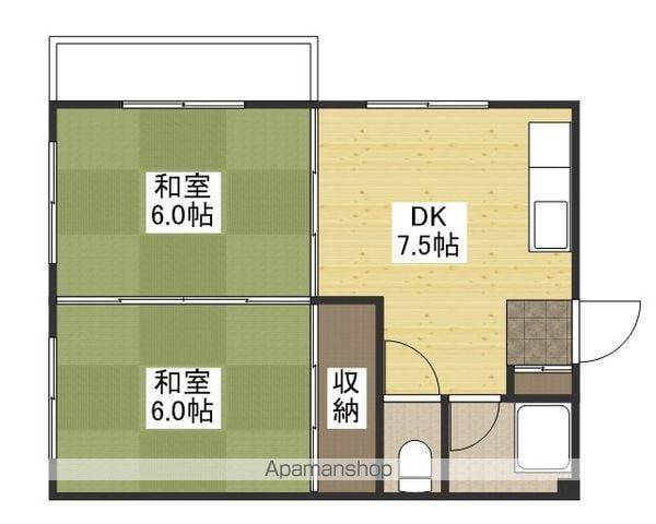玉代マンション(2DK/1階)の間取り写真