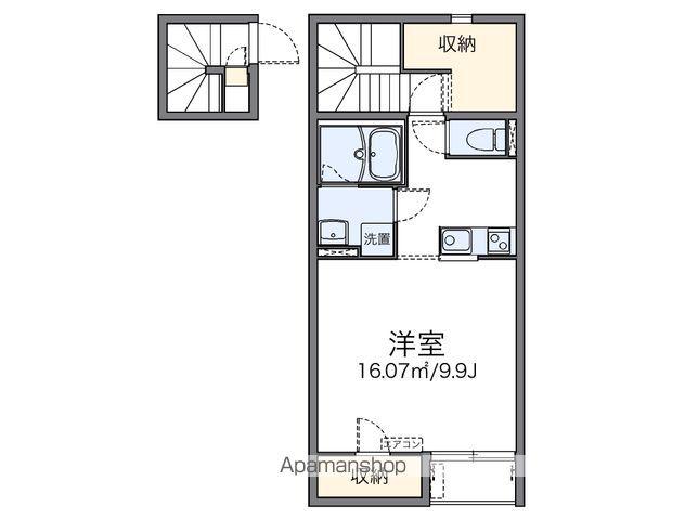 レオネクストK旭ヶ浦Ⅱ(1K/2階)の間取り写真