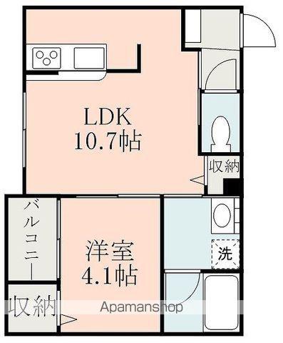 LUZ光の森(1LDK/1階)の間取り写真