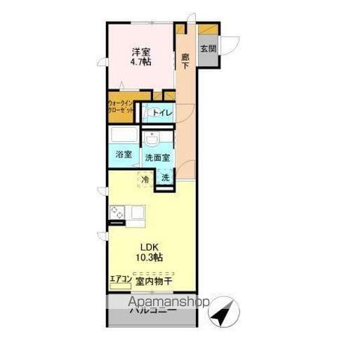 ヴィラフェリーチェ(1LDK/3階)の間取り写真