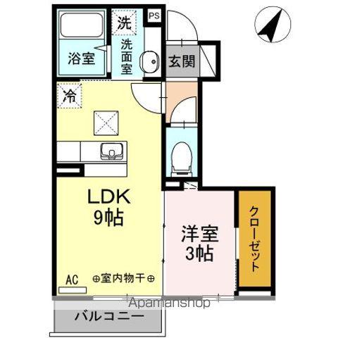 メゾンK(1LDK/1階)の間取り写真