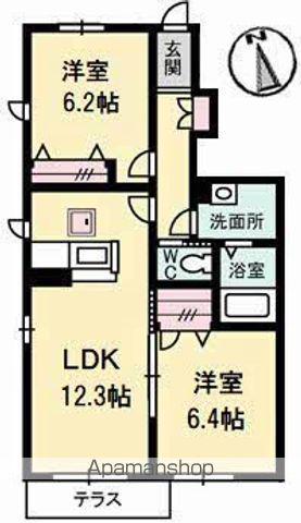 シャーメゾンAYA Ⅰ番館(2LDK/1階)の間取り写真
