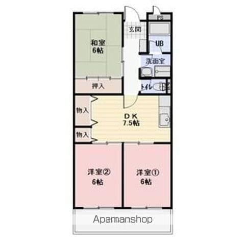 LIMPIA村瀬(3DK/2階)の間取り写真