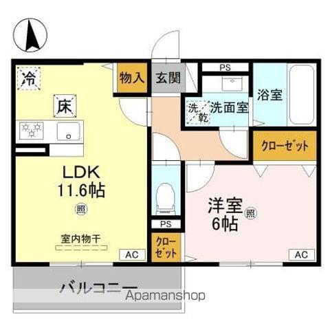 LUMIERE DU SOIR(1LDK/1階)の間取り写真