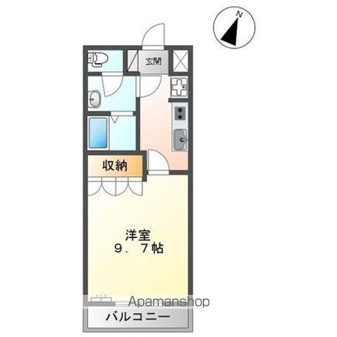 ベルメゾン(1K/1階)の間取り写真
