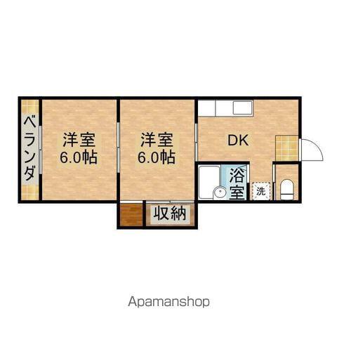 エスポワール畑沢(2K/2階)の間取り写真