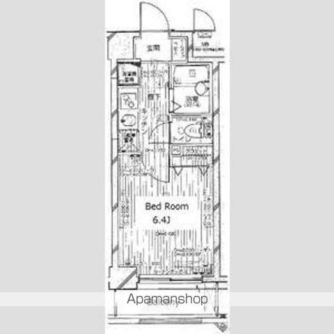 ラグジュアリーアパートメントデュオ神楽坂(1K/1階)の間取り写真