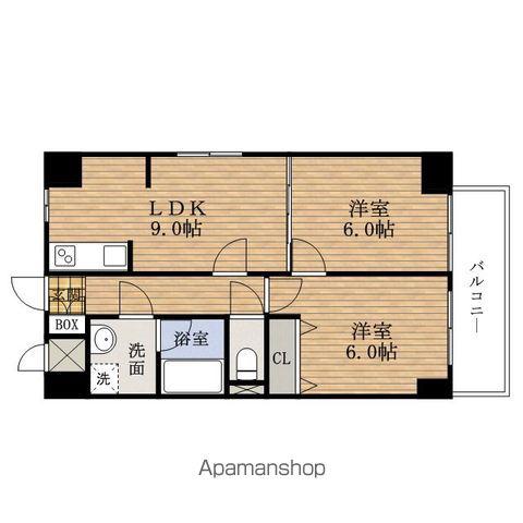 ブルグリンコートNAMBAタワー(2LDK/11階)の間取り写真