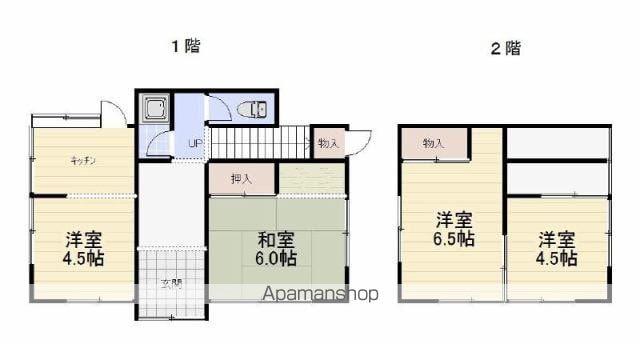 伊予鉄道城南線 南町駅 徒歩7分 2階建 築59年(3DK)の間取り写真
