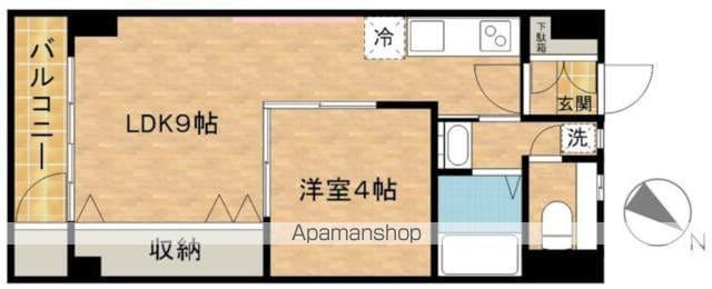 第一大谷マンション(1LDK/2階)の間取り写真