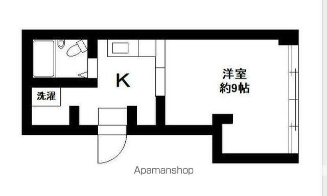 インタービレッジ塩町Ⅲ(1K/2階)の間取り写真