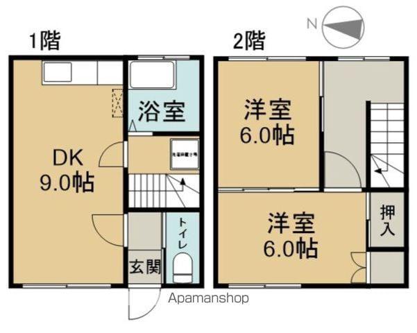 いちいコート(2DK/1階)の間取り写真