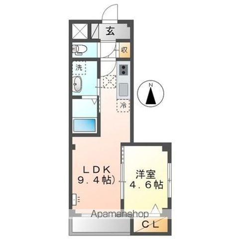 LA FELICE(1LDK/1階)の間取り写真