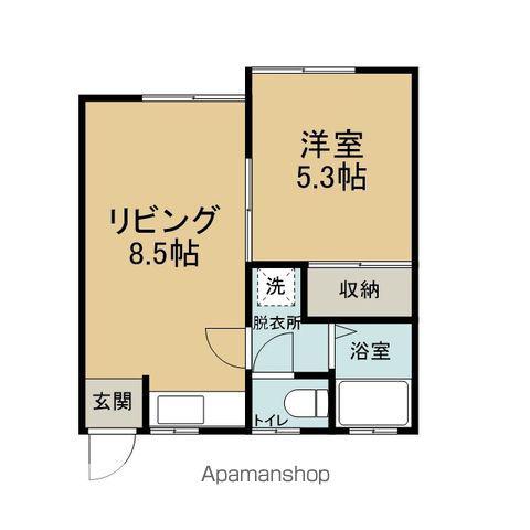 プラッツA(1LDK/1階)の間取り写真