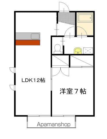 ヴィライナダ A棟(1LDK/1階)の間取り写真