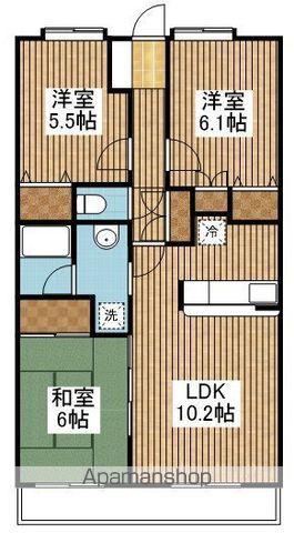 ボナール浜松(3LDK/3階)の間取り写真