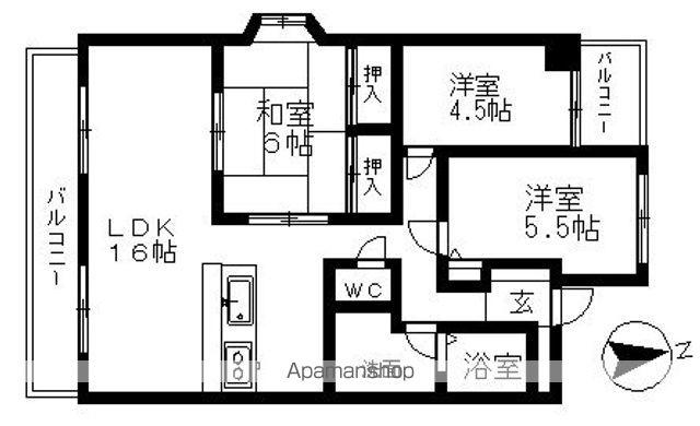ロジェ千種(3LDK/13階)の間取り写真