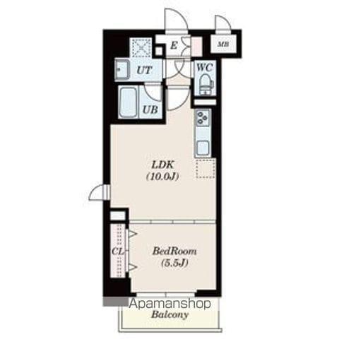 プラチナム(1LDK/2階)の間取り写真