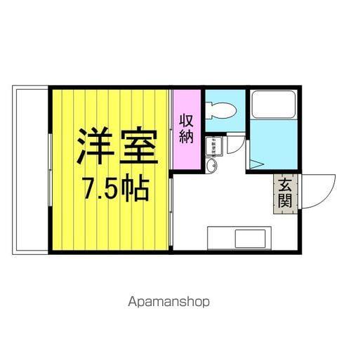 レコルテ90(1K/2階)の間取り写真