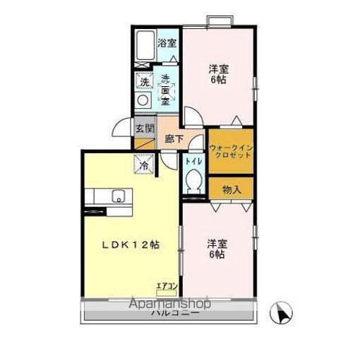 FERME(2LDK/3階)の間取り写真