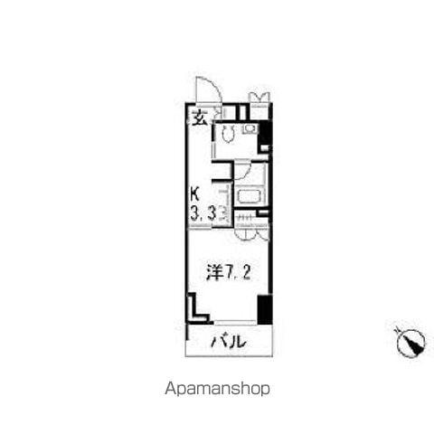 レジディア渋谷(1K/10階)の間取り写真