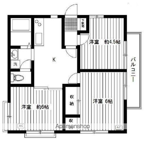 エスペランサ(3DK/2階)の間取り写真