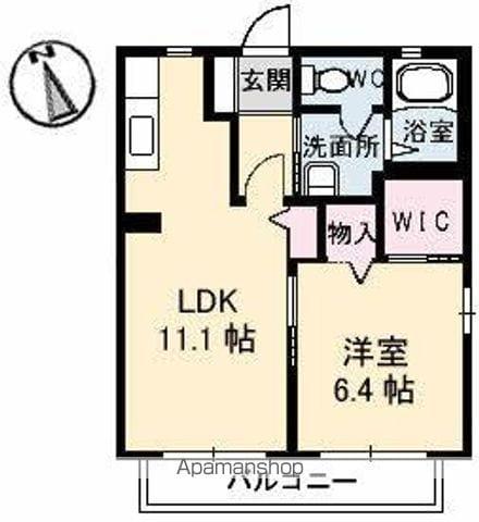 オレンジハイツ(1LDK/2階)の間取り写真