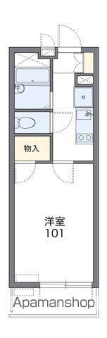 レオパレスFINE中沢(1K/2階)の間取り写真