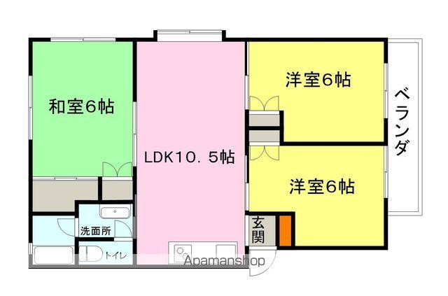 さつき館(3LDK/1階)の間取り写真