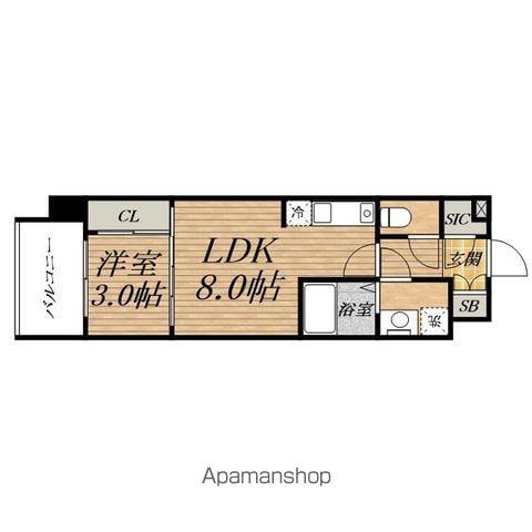 アルティザ瓦屋町Ⅰ(1LDK/6階)の間取り写真
