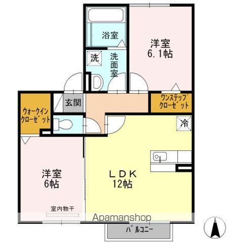 パストラル楠(2LDK/2階)の間取り写真
