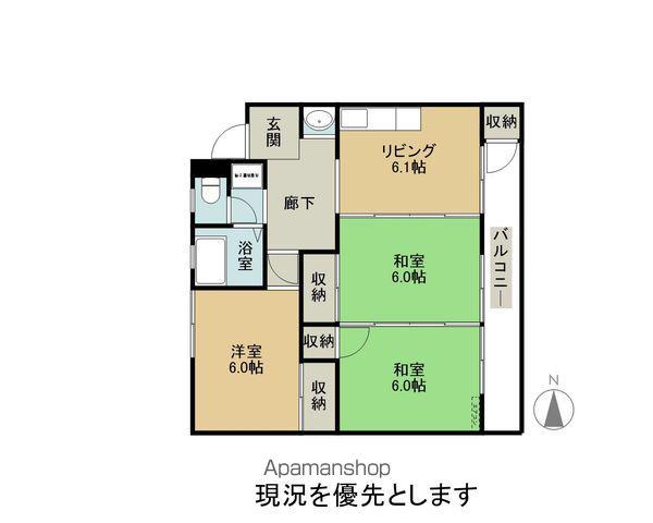 宮町コーポラス(3DK/2階)の間取り写真