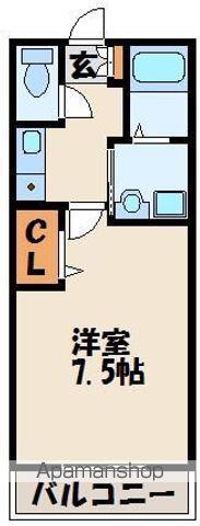 シャポー2000(1K/1階)の間取り写真