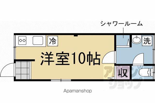 コジィ・ハイツ(ワンルーム/2階)の間取り写真