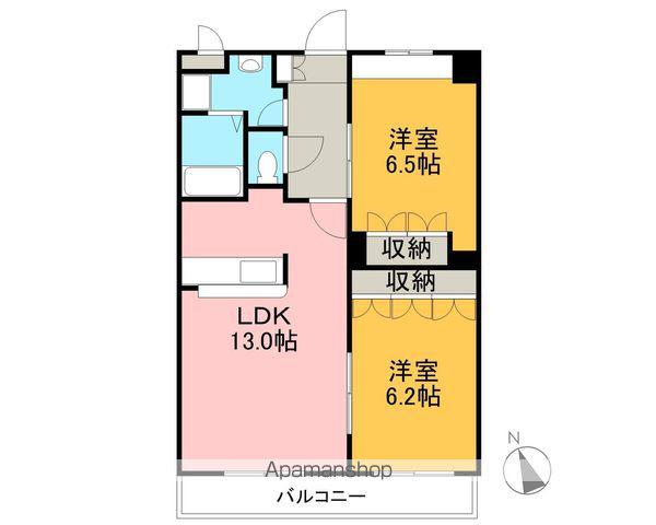 NY ウエスト HARLEY A(2LDK/1階)の間取り写真