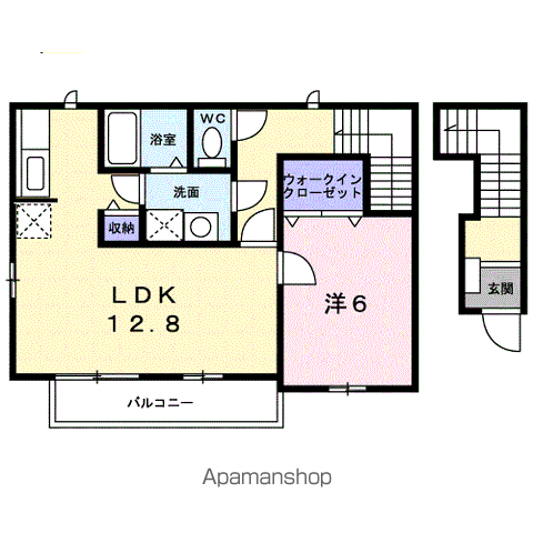 ラ シャンテ(1LDK/2階)の間取り写真
