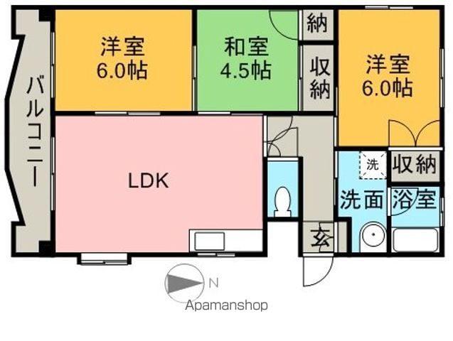 アーバンコート(3LDK/2階)の間取り写真