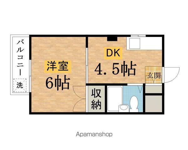 サンケンパレス北野Ⅱ(1DK/2階)の間取り写真