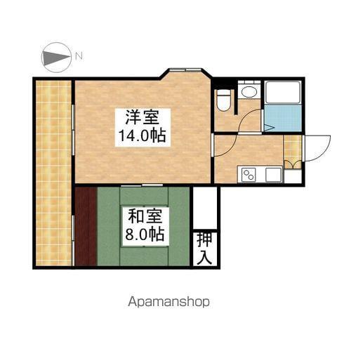 ヒルトップハウス(2K/7階)の間取り写真