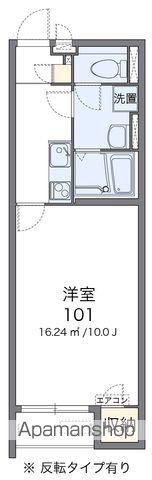 クレイノサンライズ吉志(1K/2階)の間取り写真