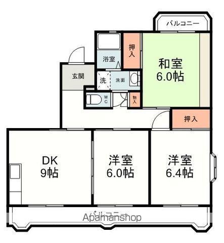 セードル安東(3DK/1階)の間取り写真