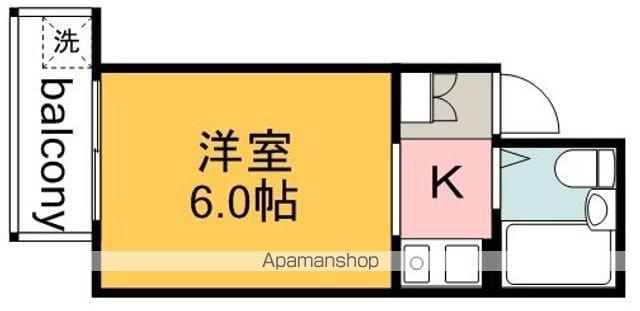 シャル上幟(1K/3階)の間取り写真