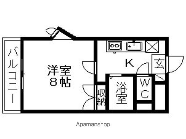 グランドール壱番館(1K/1階)の間取り写真