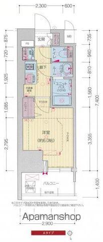 プレサンス大須観音フィエスタ(1K/9階)の間取り写真