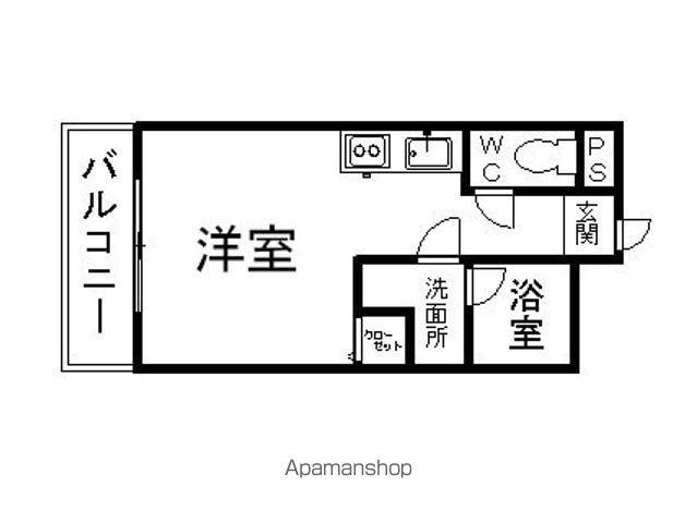 グランドール安西(ワンルーム/2階)の間取り写真
