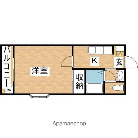 アーデルパレス(1K/2階)の間取り写真