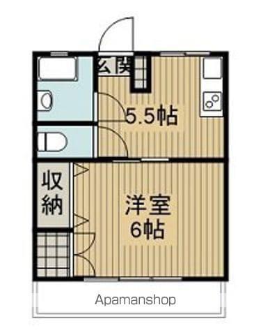 ミルド東大淀(1K/3階)の間取り写真