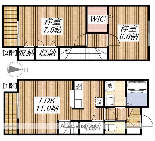 SILK TERRACE(2LDK/1階)の間取り写真