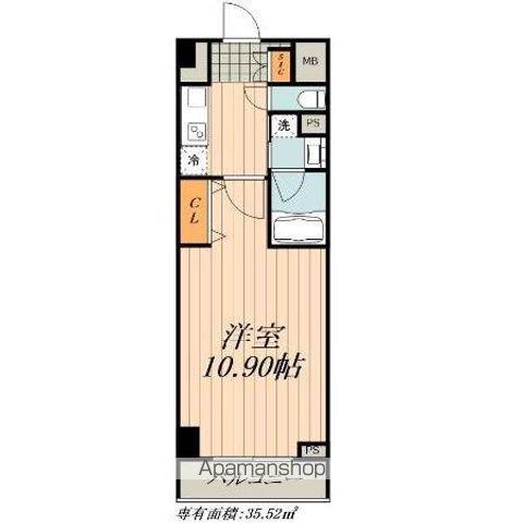 ロイヤルカーサ千種(1K/3階)の間取り写真