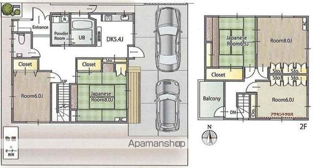 西武鉄道新宿線 新井薬師前駅 徒歩5分 2階建 築56年(5DK)の間取り写真